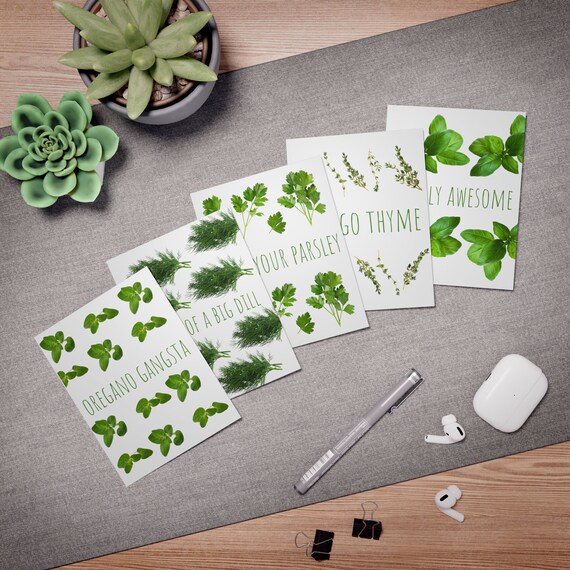Herb Garden - Multi-Design Greeting Cards (5-Pack)