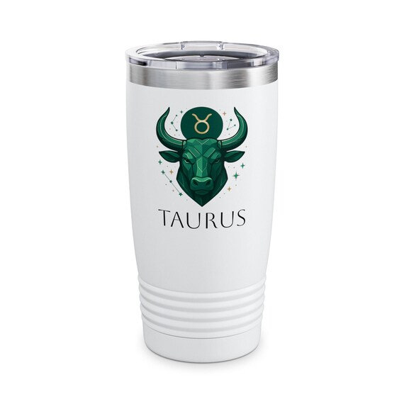Taurus Zodiac Monogram Tumbler | 20oz Stainless Travel Mug