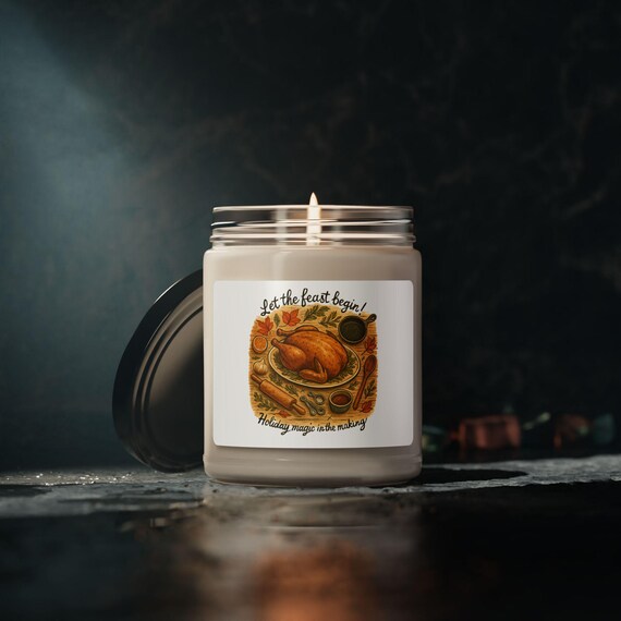Let the Feast Begin Thanksgiving Turkey Candle | 9oz Soy Jar