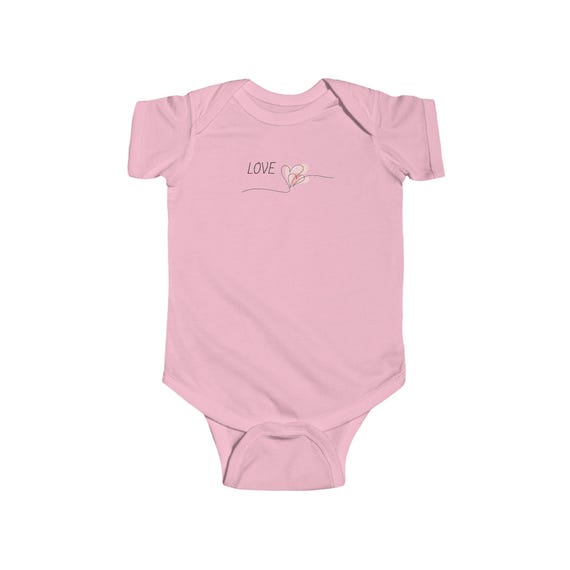 Love & Hearts Valentines Infant Bodysuit | Heart Pattern Baby Onesie