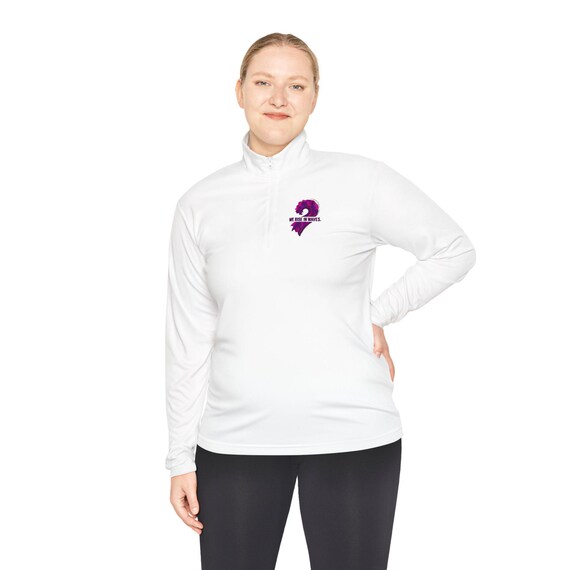 We Rise in Waves International Womens Day Woman Empowerment Quarter-Zip Pullover