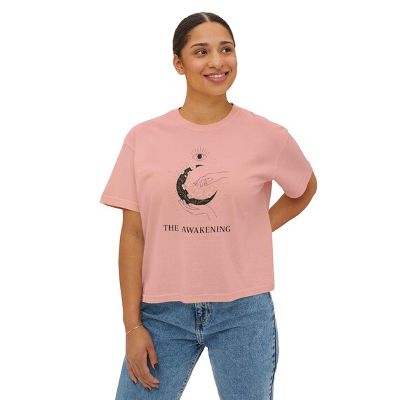 The Awakening Trust Your Quiet Blooming Women's Boxy Tee | Serene Tranquility
