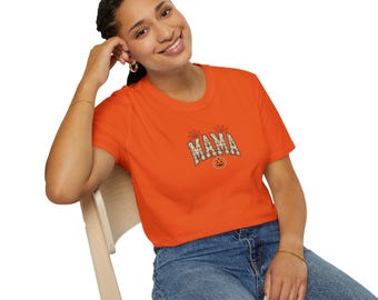 Mama Halloween T-Shirt | Pumpkin Spiderwebs