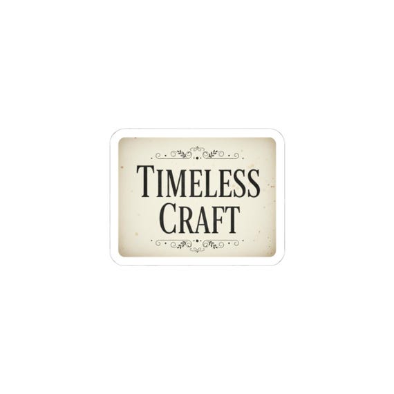 Timeless Craft Sticker | retro type, letterpress serif, vintage font monogram
