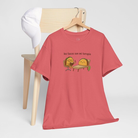 Tacos Son Mi Terapia T-Shirt | Cute Mexican Food Illustration
