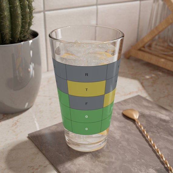 Hanukkah Wordle - Pint Mixing Glass, 16oz