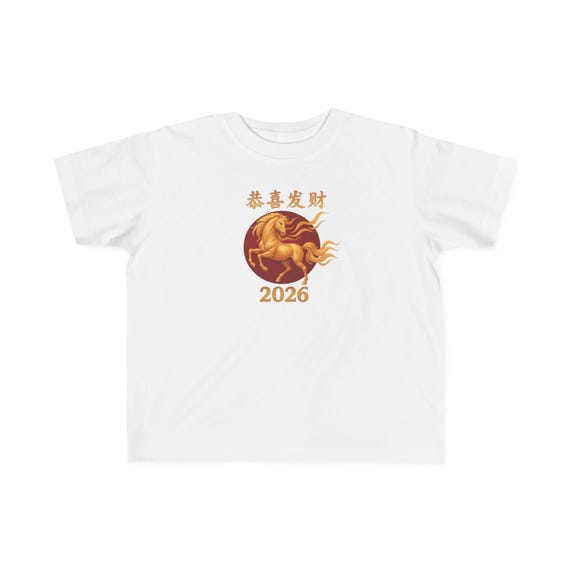 2026 Horse Lunar New Year - Toddler's Fine Jersey Tee