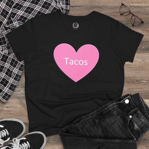 Taco Hearts Tee | Taco Love Women's Midweight Cotton Tee