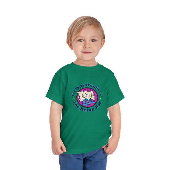 Tested Positive for Being Rad Toddler Tee | Retro Skate Girl Graphic