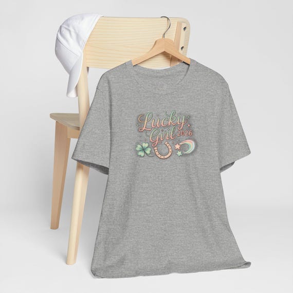 Lucky Girl 2026 Tee | manifest luck, lucky charms, angel number shirt