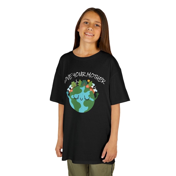 Kids Tee - Love Your Mother Earth T-Shirt for Nature Lovers, Earth Day Gift, Kids Environmental Shirt, Summer Fun Wear, Eco-Friendly