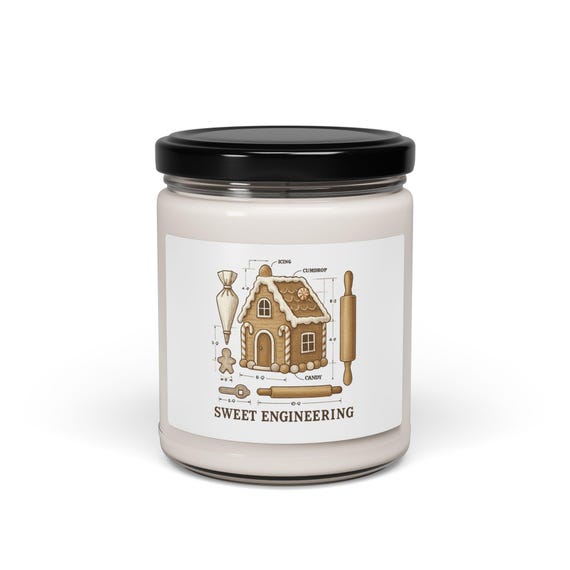 Gingerbread House Diagram Candle | Soy Candle, 9oz