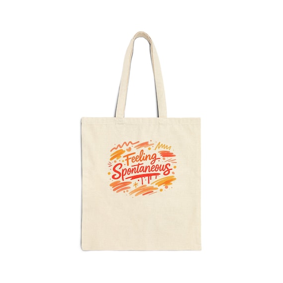 Feeling Spontaneous doodle art Tote | hand-drawn marker effect, sketchbook style