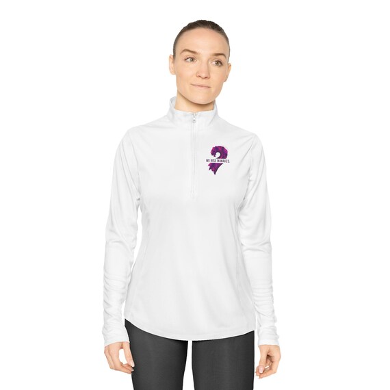 We Rise in Waves Ladies Quarter-Zip Pullover | International Women's Day