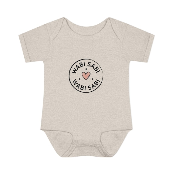 Wabi Sabi Heart Infant Bodysuit | Minimal Japanese Aesthetic, Neutral Baby Tee