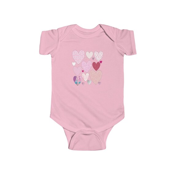 Textured Hearts - Heart Infant Fine Jersey Bodysuit