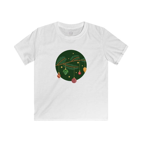 Holiday Tree & Ornament Kids Tee | Holiday Cute Kids Tee