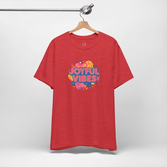 Joyful Vibes Neon Gradient Tee | Dopamine Decor, Squishy Texture Design