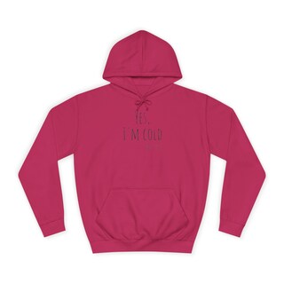 Felpa Con Cappuccio Uomo 'Yes I'm Cold Me 24:7' - Stampa Divertente, Casual, Morbida, Taglia Comoda, Colore E Taglia Come Da Tabella