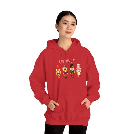 Crushing It Nutcracker - Funny Unisex Heavy Blend™ Hooded Sweatshirt