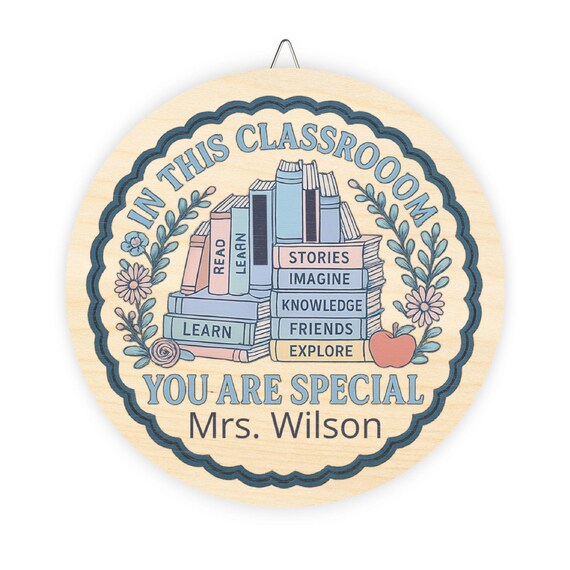 Teacher Decor | You Are Special Classroom Sign Wood Sign | Teacher decor, Book stack design