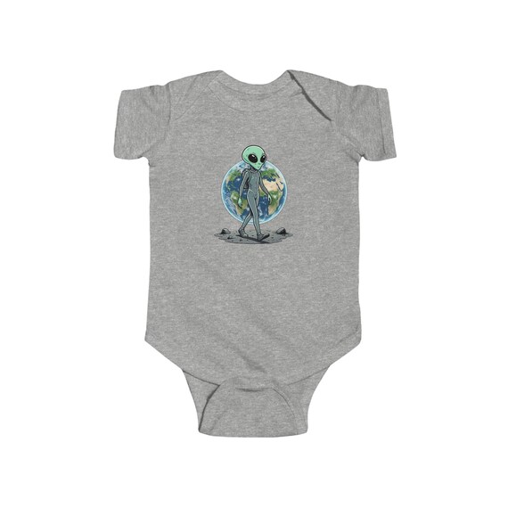 Alien Astronaut Earthrise Moon Walk Infant Bodysuit