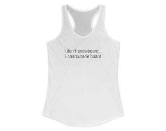 Débardeur planche de charcuterie, dos nageur pour femme, haut d'été, tenues décontractées, cadeaux pour les gastronomes, vêtements de vacances