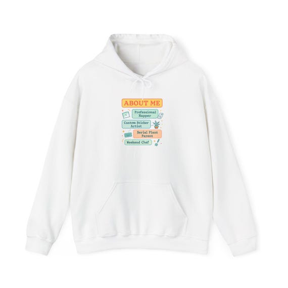 About Me profile bio hoodie | Funny Social Media Traits Sweatshirt
