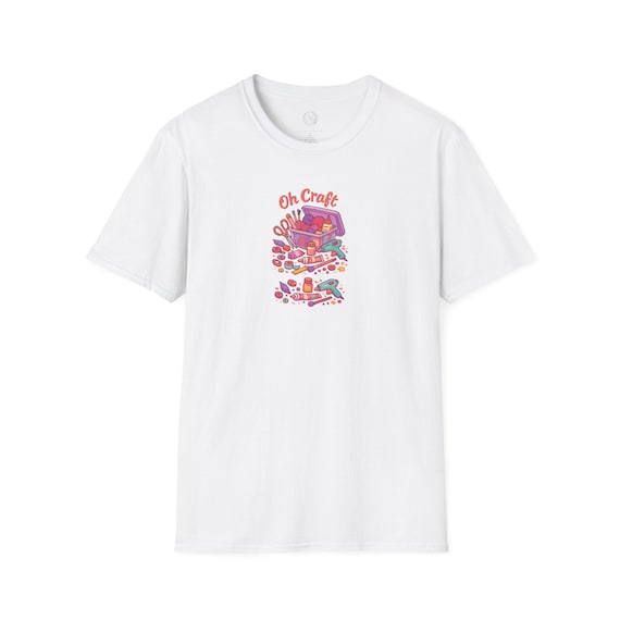 Oh Craft! Crafting Supplies Illustration T-Shirt | Sewing, Yarn, Paint