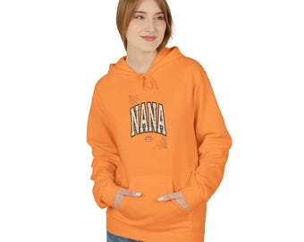 Nana Script with Floral Accents Hoodie | Grandma Typography Design