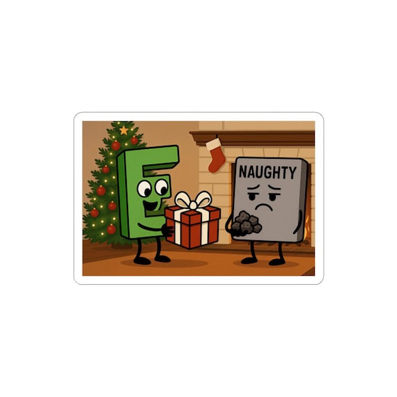 Good E & Naughty Holiday Humor Kiss-Cut Stickers
