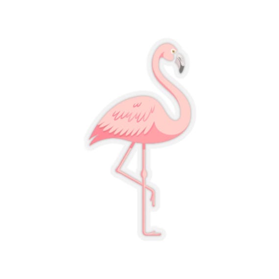 Flamingo Kiss-Cut Stickers, Pink Flamingo Decals, Tropical Sticker Pack, Cute Laptop Stickers, Summer Vibes Stickers
