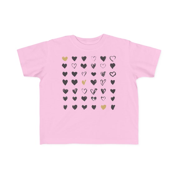 Hearts - Valentines - Toddler's Fine Jersey Tee