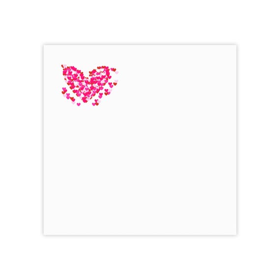 Heart Pattern Valentines Post-it Note Pads | Valentine Sticky Notes