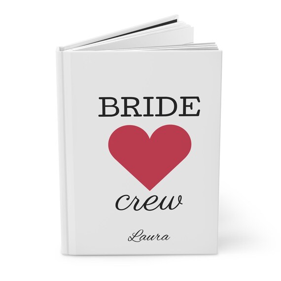Bridesmaid Journal, Wedding Gift, Bride Crew Guest Book, Matte Hardcover Diary, Bridal Party Notebook