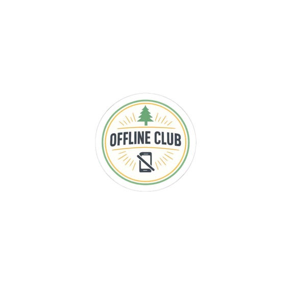 Offline Club Badge Sticker | Digital Detox, Log Off, Airplane Mode