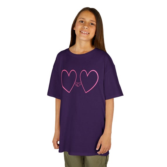 Hearts Holding Hands - Kids Heavy Cotton™ Tee