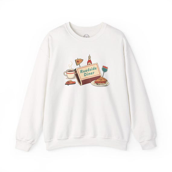 Diner Matchbook Graphic Sweatshirt | vintage ephemera art, retro micro ad print