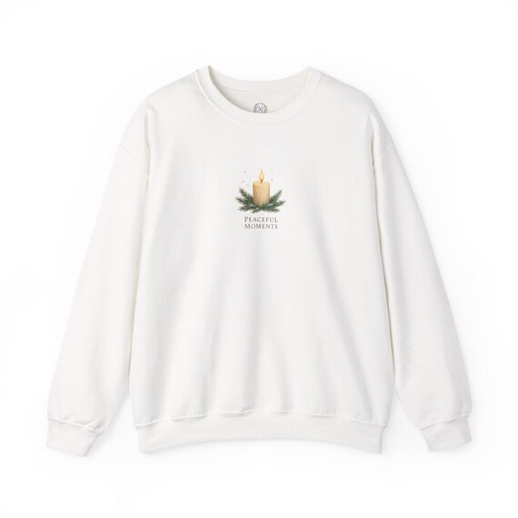 Peaceful Moments Candle sweatshirt | Holiday Pine Candle Crewneck
