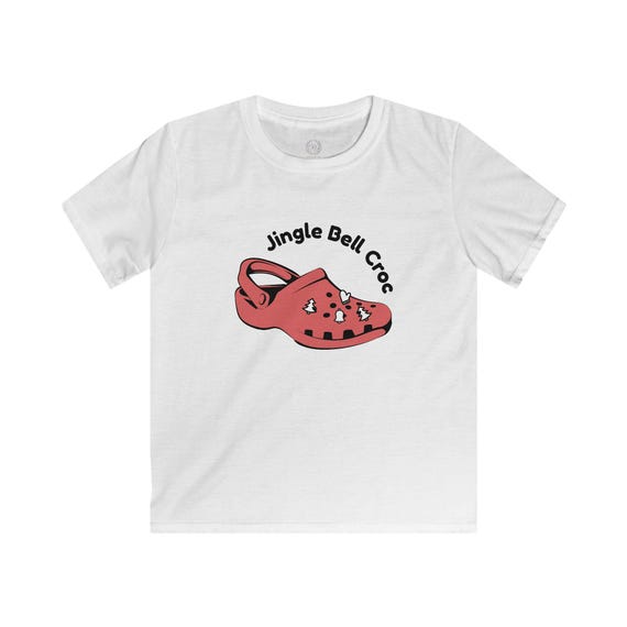 Jingle Bell Croc Funny Kids Tee | Holiday Cute Kids Tee