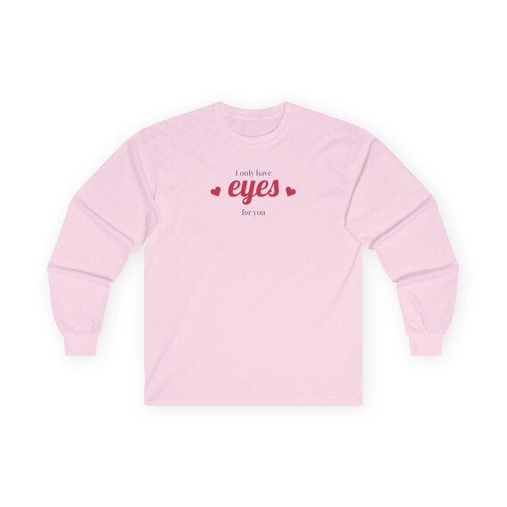 Romantic Long Sleeve Tee, Cute Gift for Her, Valentines Day Apparel, Everyday Essentials, Heart Design Shirt