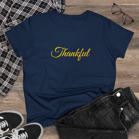 Thankful - Gold - Women's Midweight Cotton Tee
