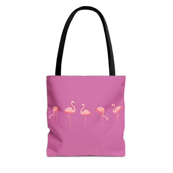 Pink Flamingo All-Over Print Tote Bag | Custom AOP Tote
