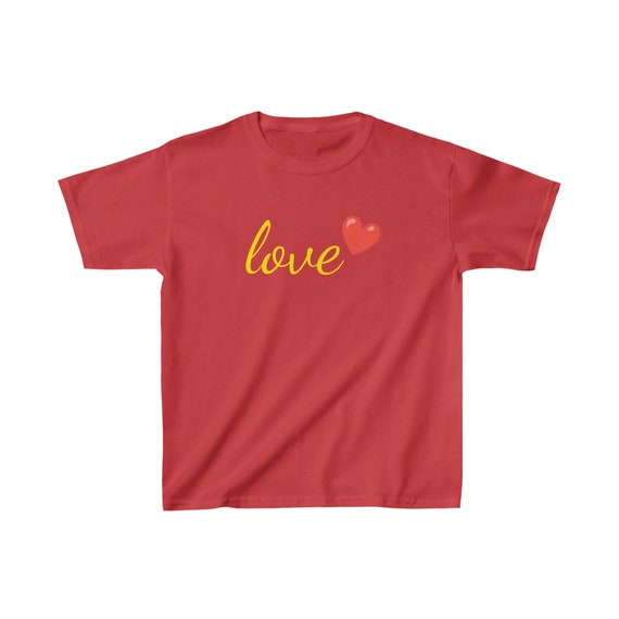 Love & Heart - Valentines - Kids Heavy Cotton™ Tee