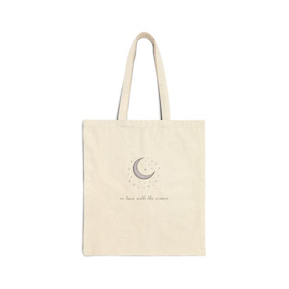 Minimal Moon Phases Tote | Celestial Constellation Canvas, Astrology Minimalism
