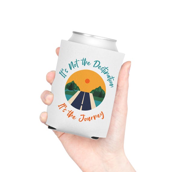 Road Trip Can Cooler - Perfect for Travel Lovers, Souvenir for Adventurers, Summer Parties, Road Trip Essentials, Gift for Wanderers