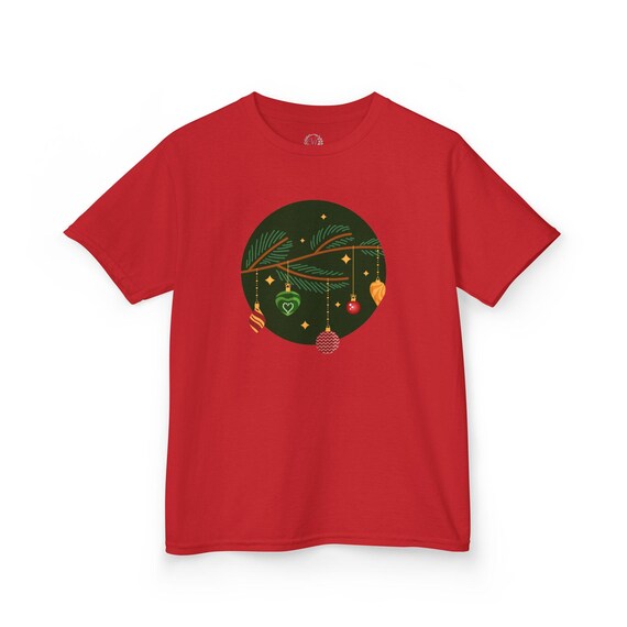 Festive Kids Tee, Cute Holiday Shirt, Christmas Gift for Children, Toddler Party Apparel, Winter Wardrobe Essential, Ornament Design
