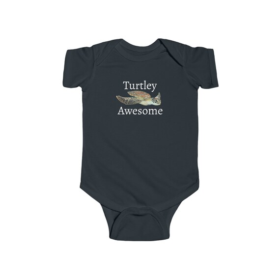 Turtley Awesome - Turtle Infant Fine Jersey Bodysuit