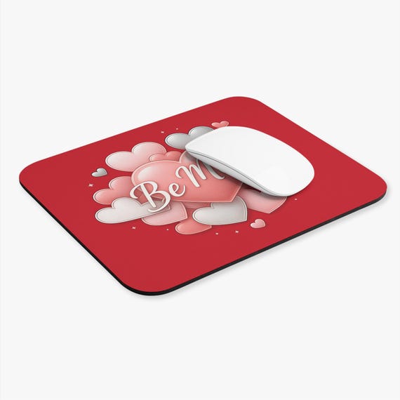 Be Mine Valentines Heart Mouse Pad | Romantic Heart Design