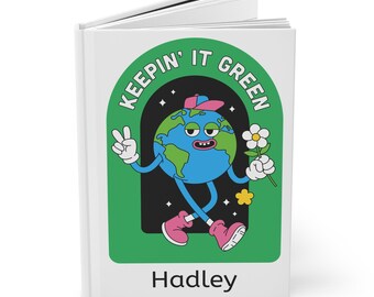 Eco-Friendly Journal, Earth Day Keepin' It Green Notebook, Sustainable Planner, Environmentalist Gift, Recycled Paper Diary, Nature Lover